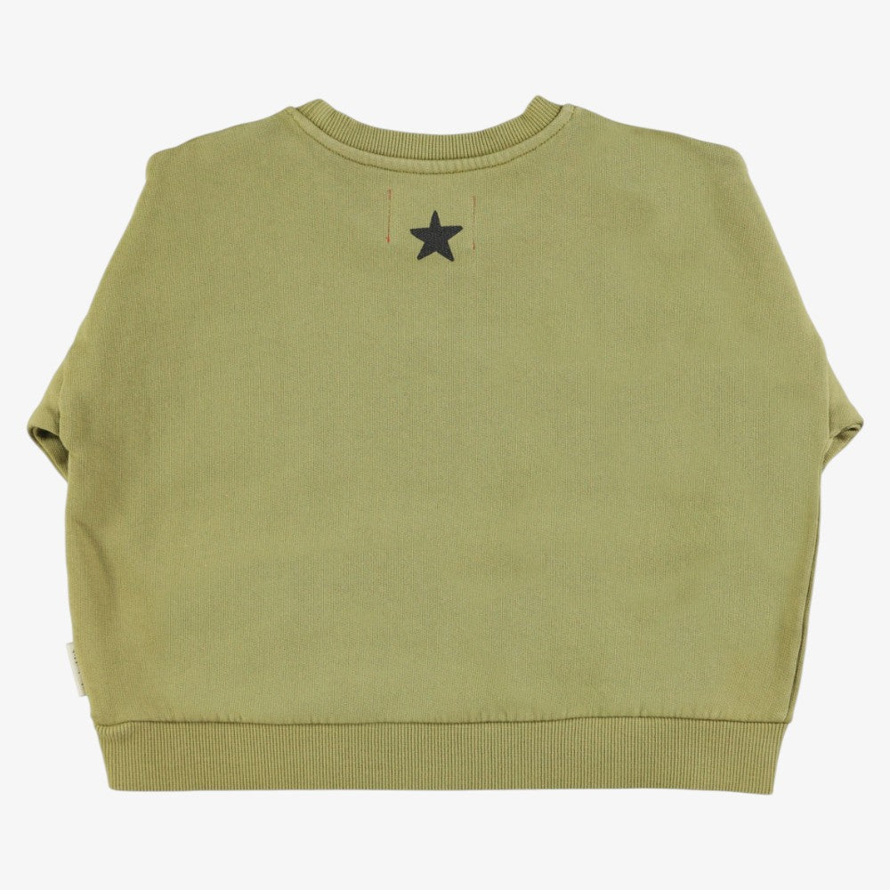 Tiger Print Sweatshirt - Olive