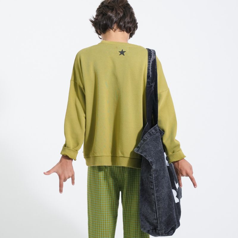 Tiger Print Sweatshirt - Olive