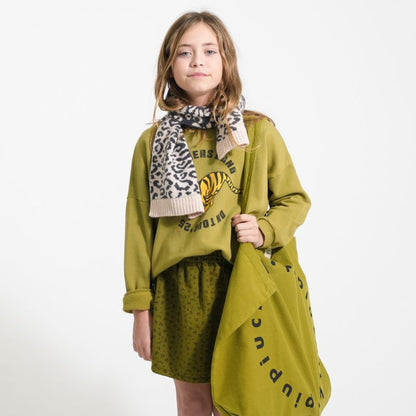Tiger Print Sweatshirt - Olive