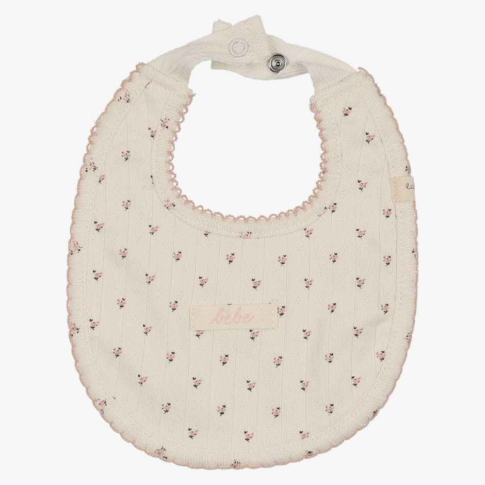 Floret Print Bib - Cream &amp; Pink