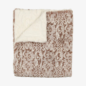 Peluche Lace Fur Blanket - Caramel
