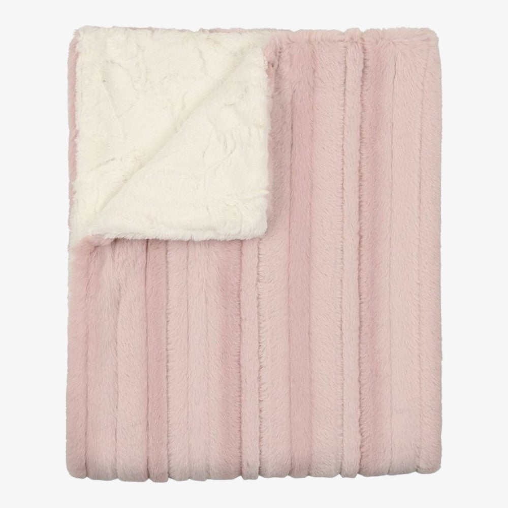 Peluche Panel Blanket - Pink