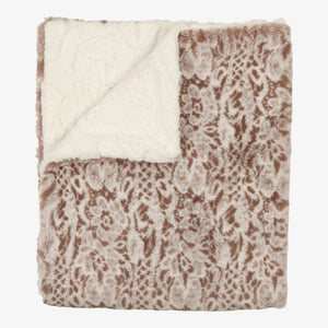 Peluche Lace Fur Blanket - CARAMEL