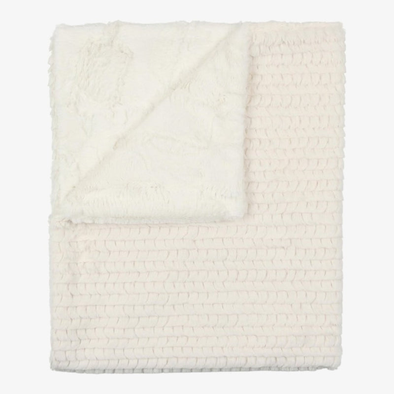 Peluche Tassel Fur Blanket - Natural