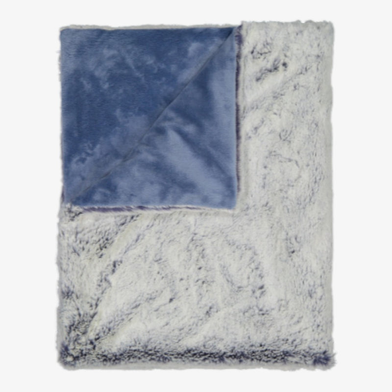 Peluche Frost Fur Blanket - Crushed Blue
