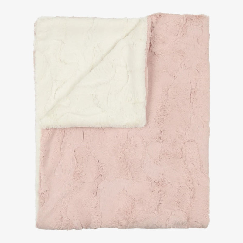 Peluche Solid Fur Blanket - Icy Rose