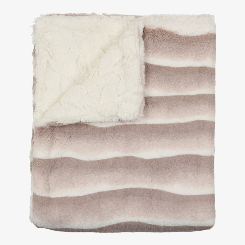 Peluche FLUFF FUR BLANKET - Taupe Ombre/natural