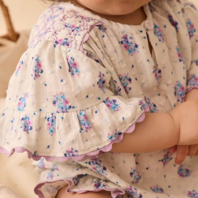 Floral Shirt And Bloomer - Cream