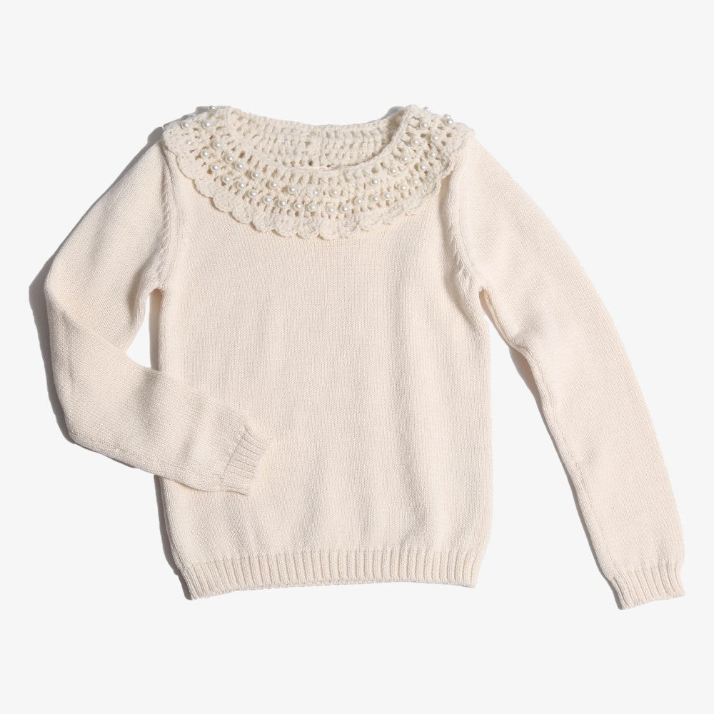 Crochet Pearl Turtleneck - Opal