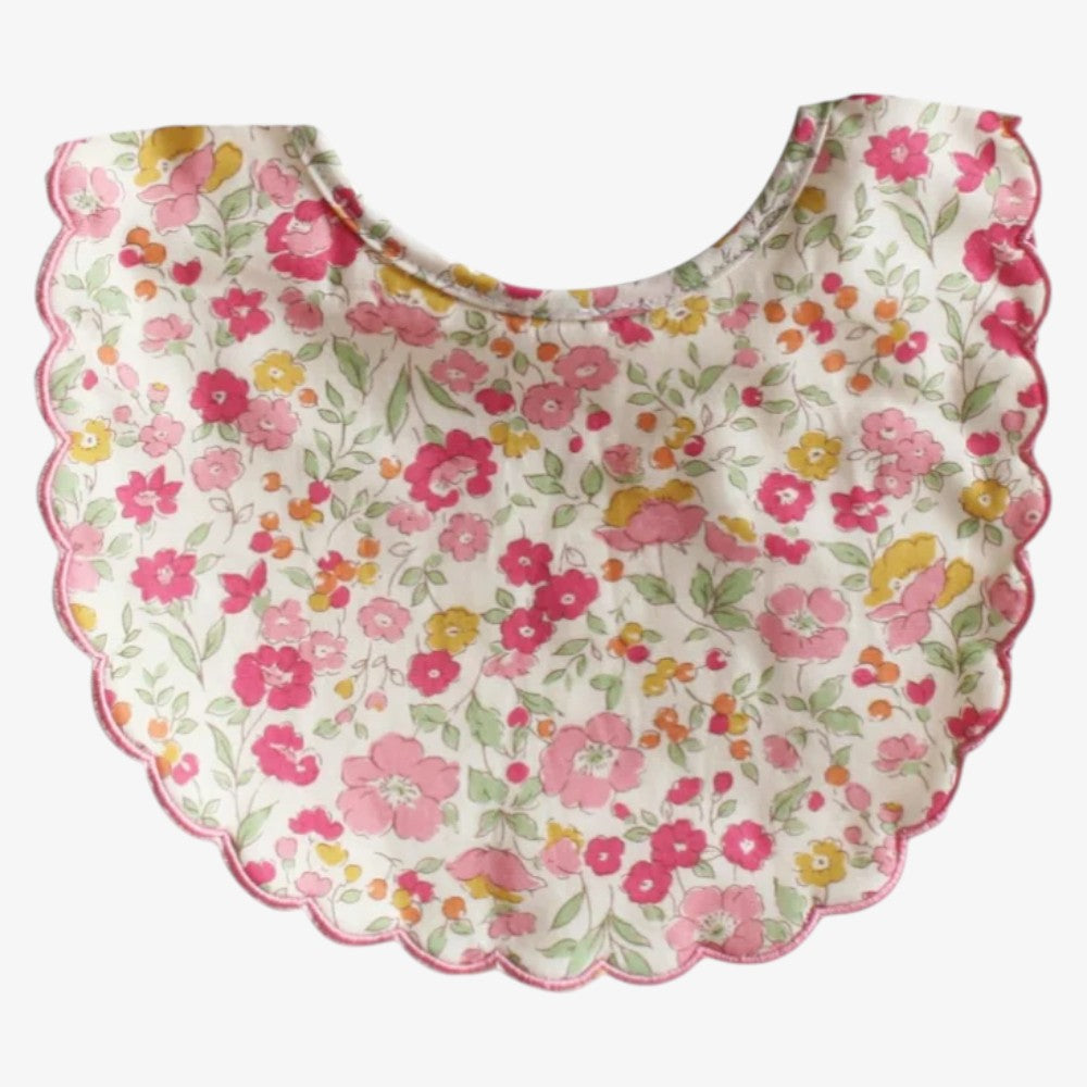 Scallop Bib - Rose Garden