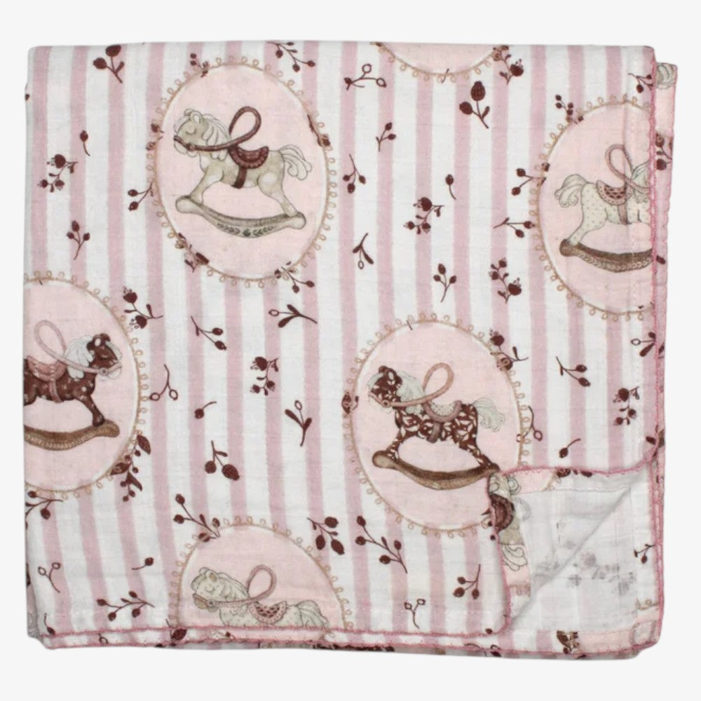 Muslin Blanket - Horse Rose