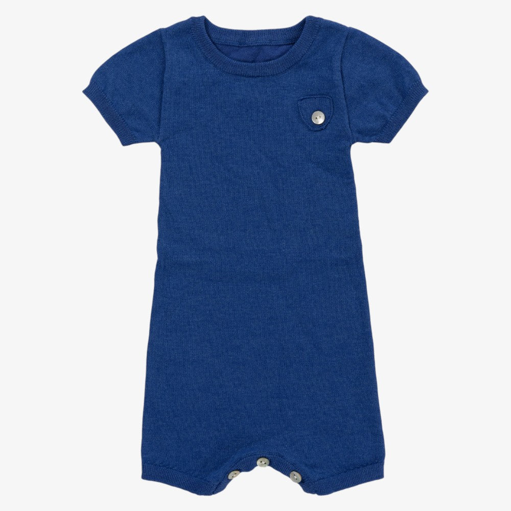 Lucas Knit Romper - Blue