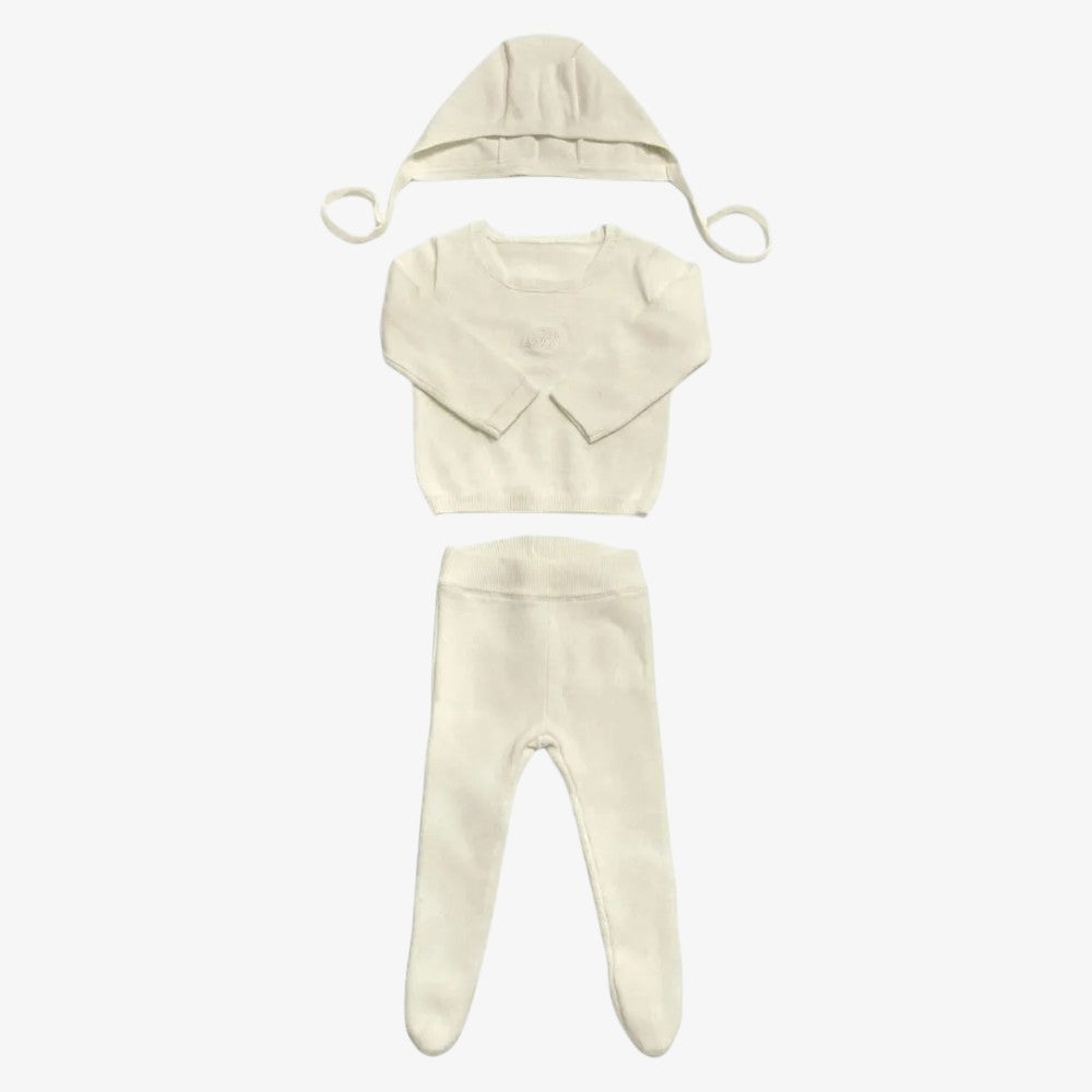 Knit 3 Piece Set - White