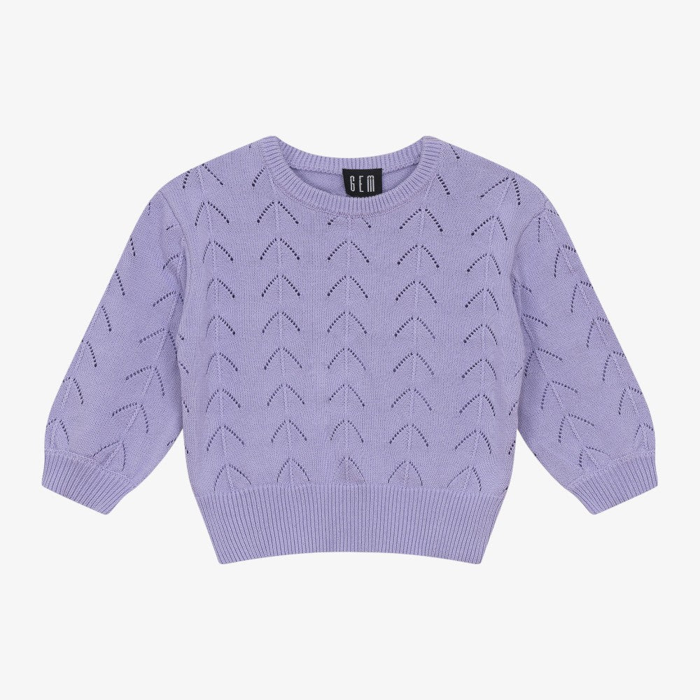 Pointelle Top - Lilac