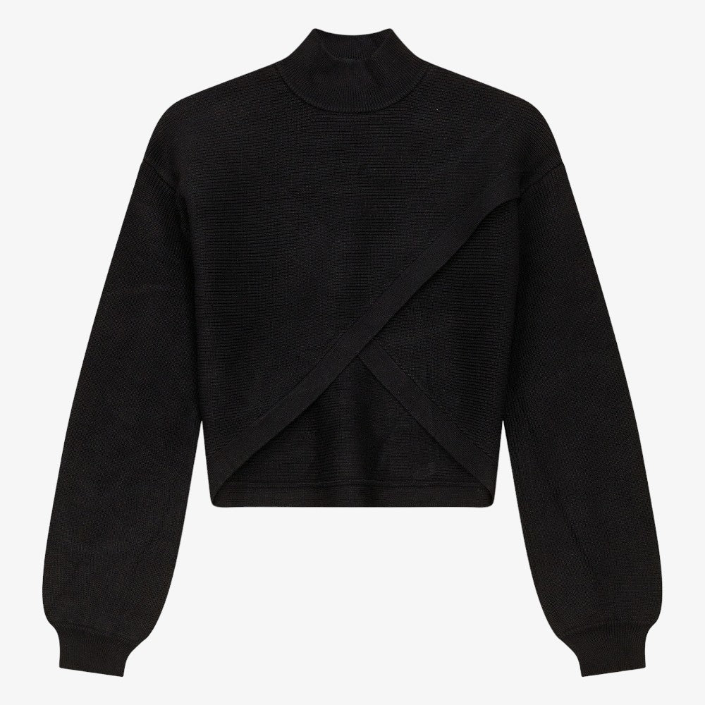 Wrap Turtleneck - Black