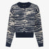 Zebra Pattern Sweater - French Navy