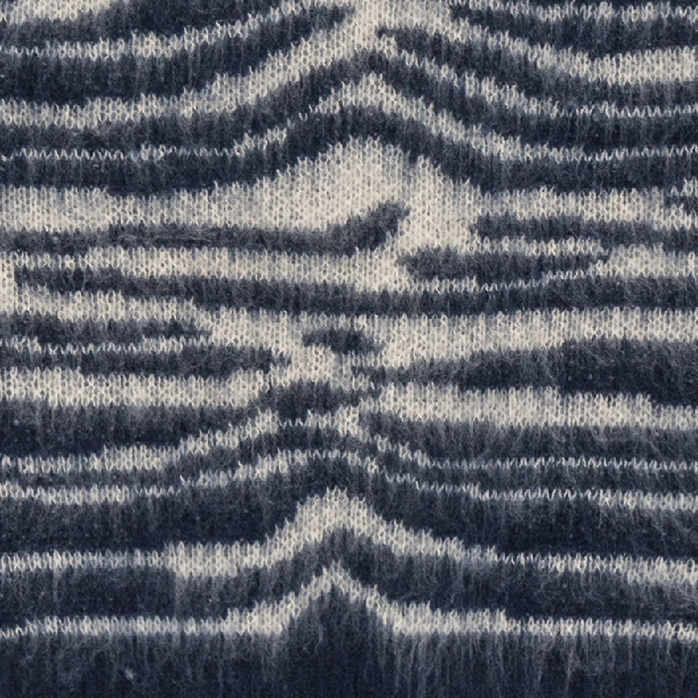 Zebra Pattern Sweater - French Navy