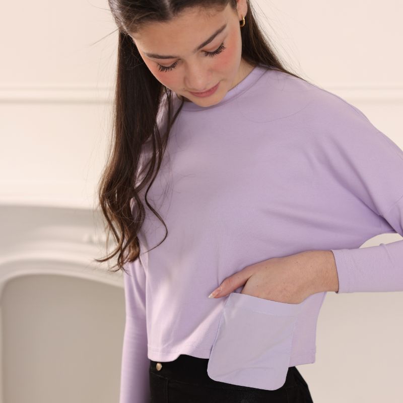 Cropped T-Shirt - Lilac