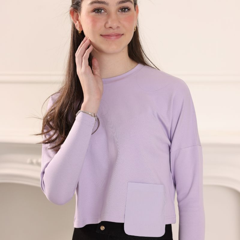 Cropped T-Shirt - Lilac