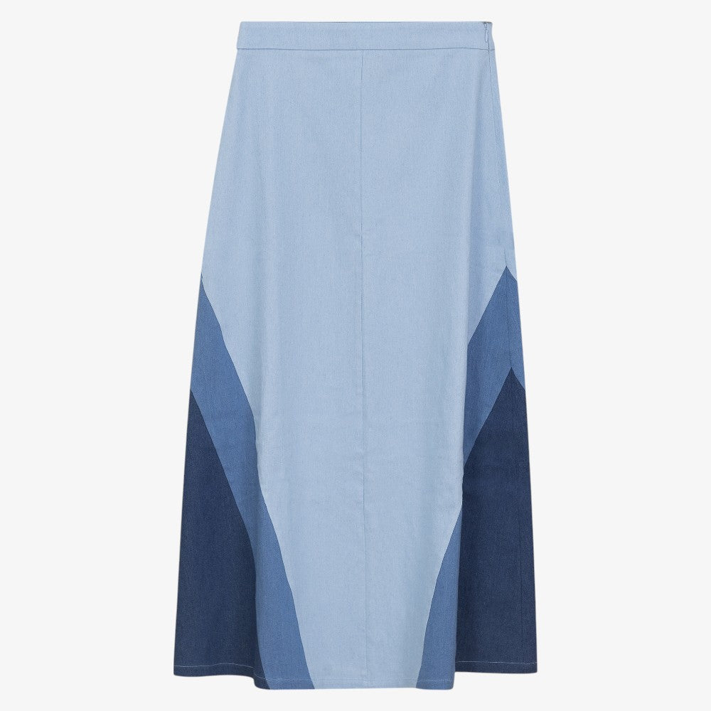 3 Tone Skirt - Denim