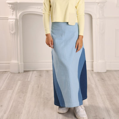 3 Tone Skirt - Denim