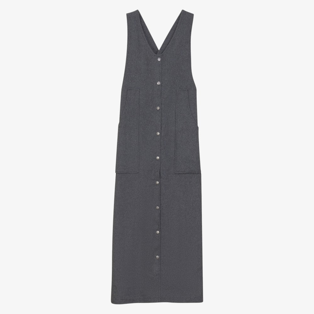 Wool Button Jumper - Grey