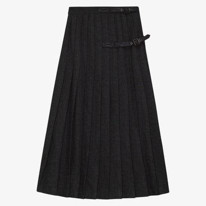 Pleated Skirt - Black &amp; Grey