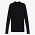 Ribbed Mock Neck Sweater - Black