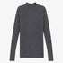 Ribbed Mock Neck Sweater - Grey