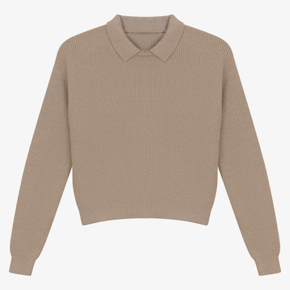 Collar Crew Sweater - Oat