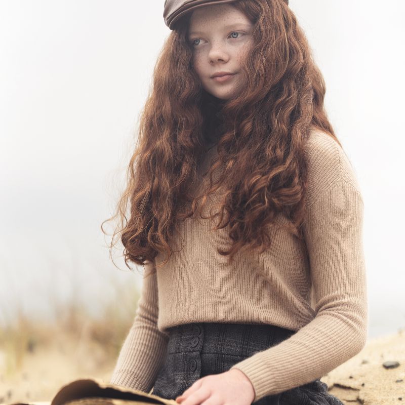 Collar Crew Sweater - Oat