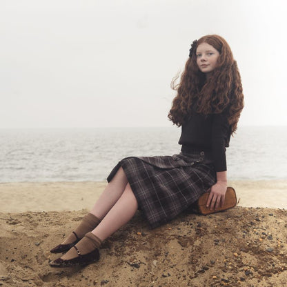 Wool Wrap Skirt - Plum