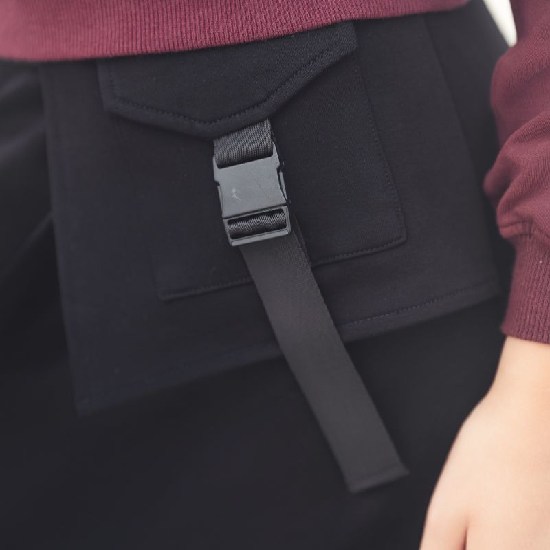 Cargo Pocket Skirt - Black