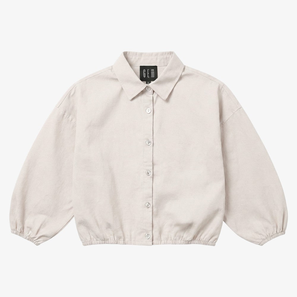 Bubble Hem Shirt - Cream