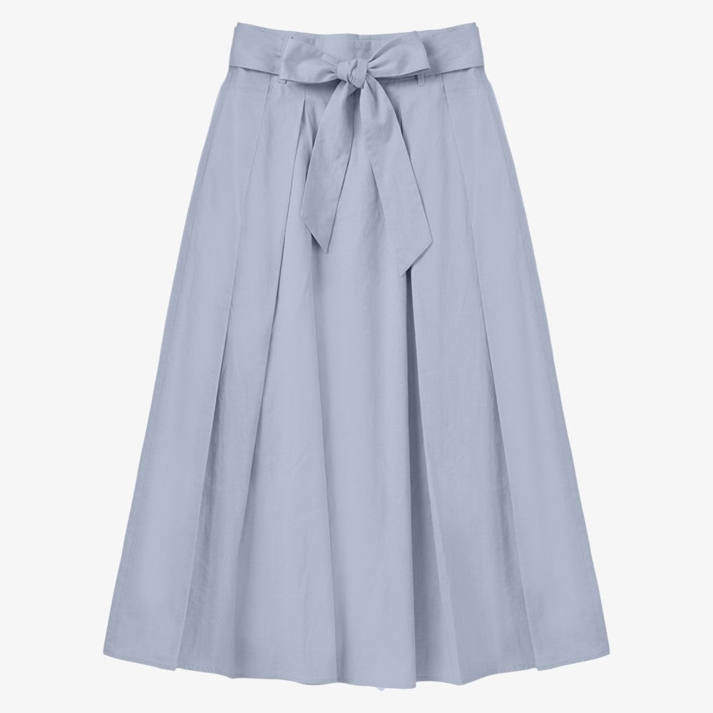 Bow Taffeta Skirt - Blue
