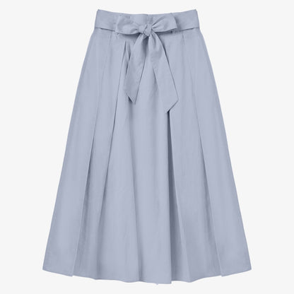 Bow Taffeta Skirt - Blue
