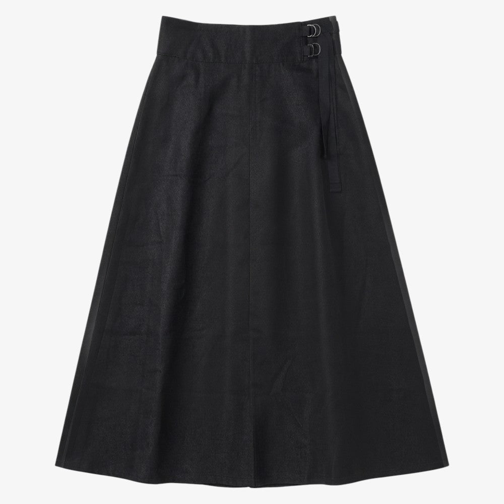 Buckle Skirt - Black Denim