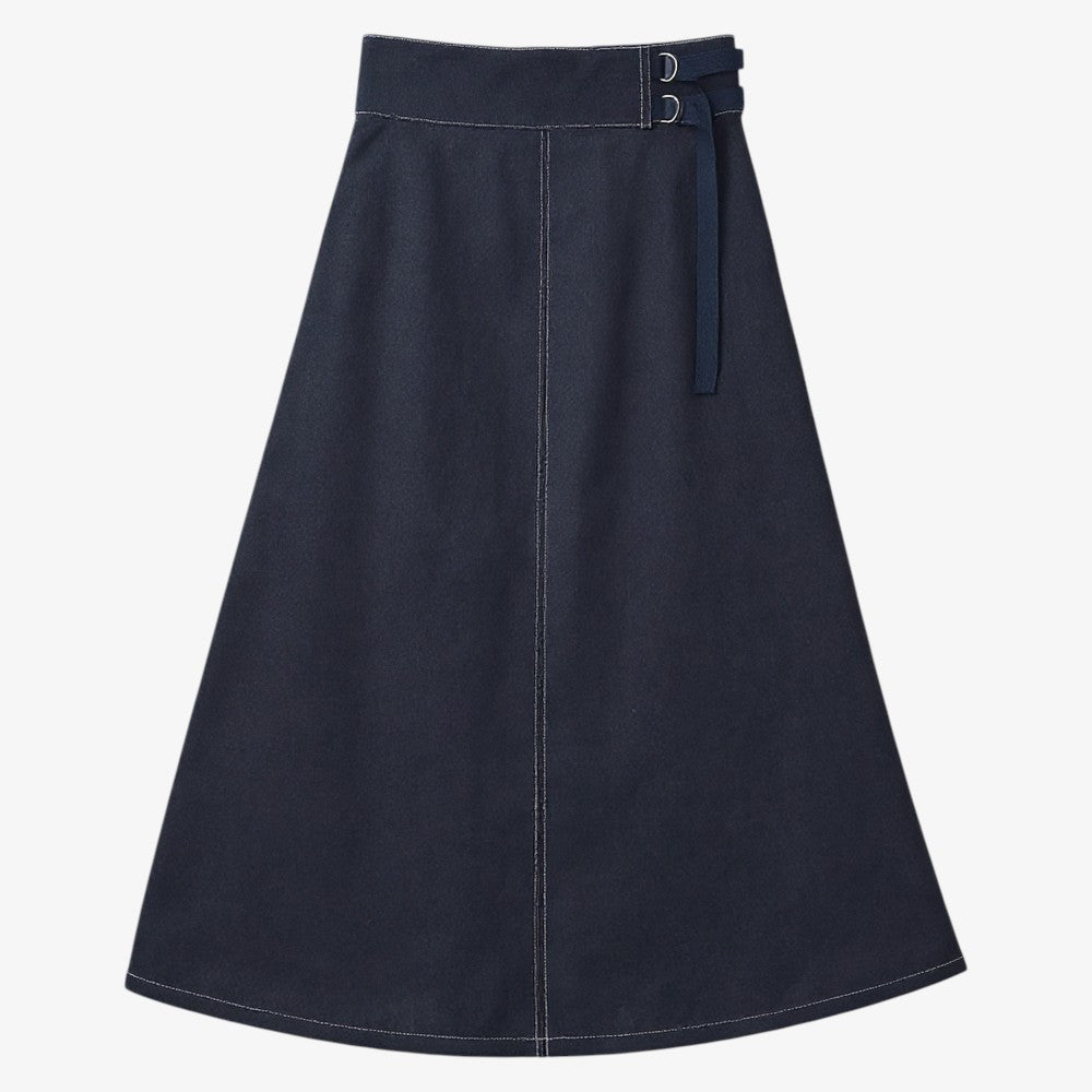 Buckle Skirt - Blue Denim