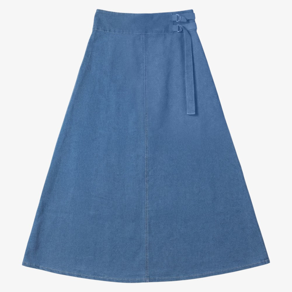 Buckle Skirt - Light Denim