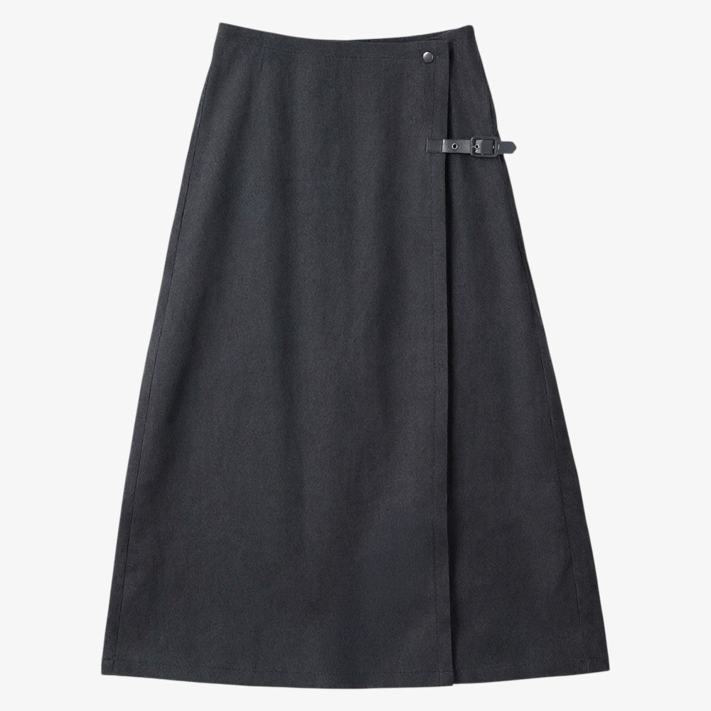 Wrap Skirt - Black Denim