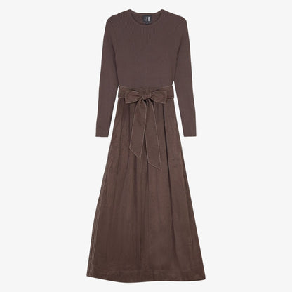 Taffeta Dress - Brown