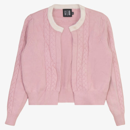 Mohair Cable Sweater - Pink