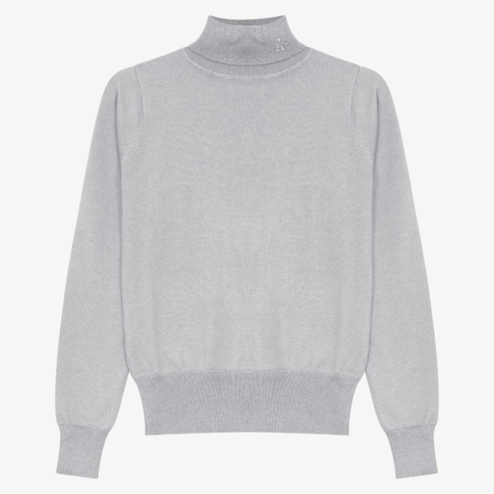 Brooch Turtleneck - Grey