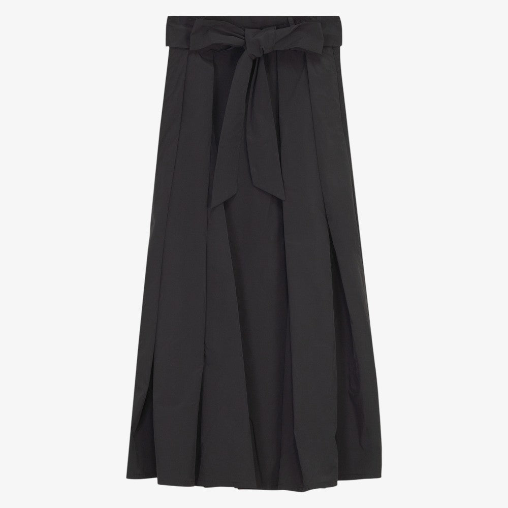 Bow Taffeta Skirt - Black