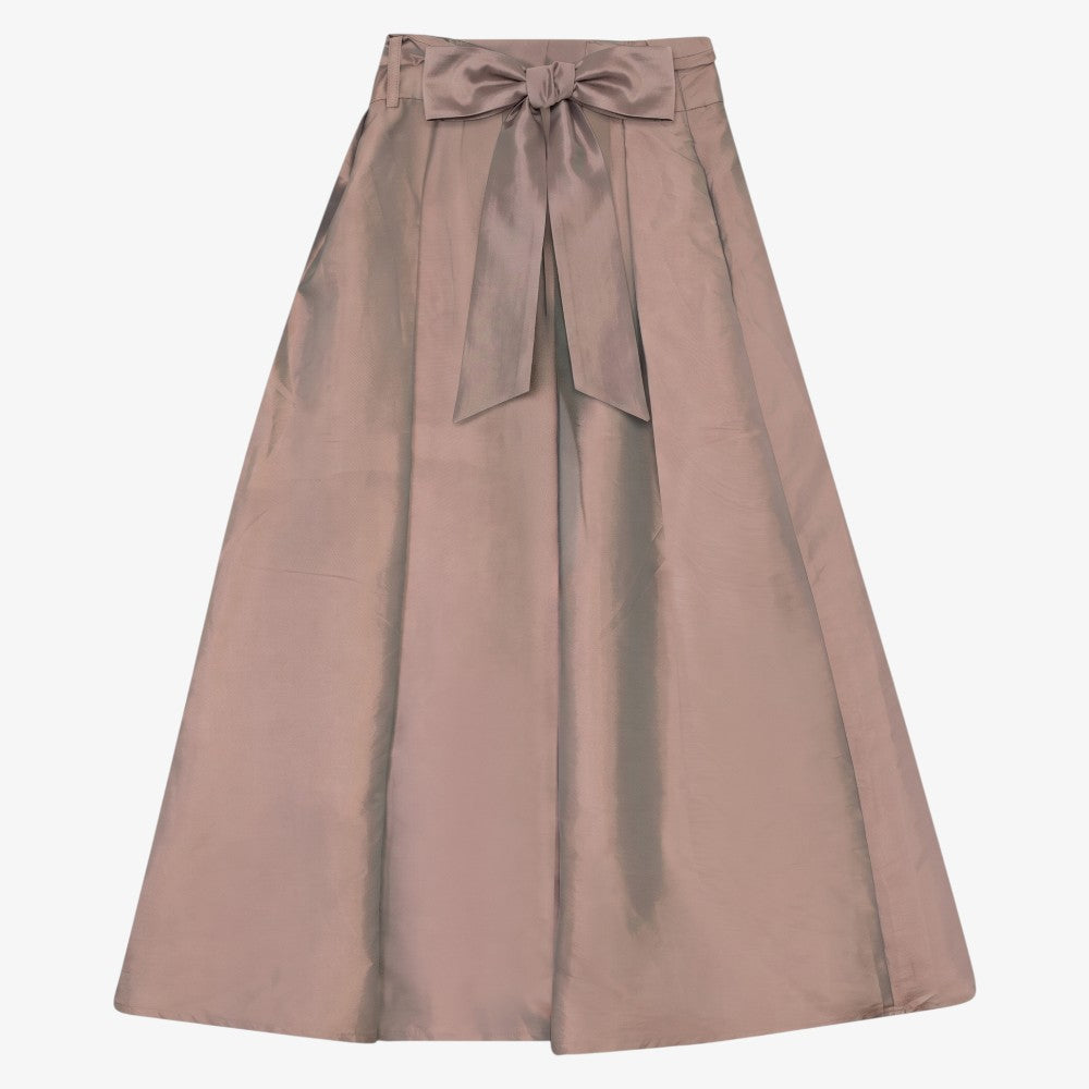 Bow Taffeta Skirt - Copper