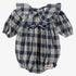 Collar Romper - Indigo Check