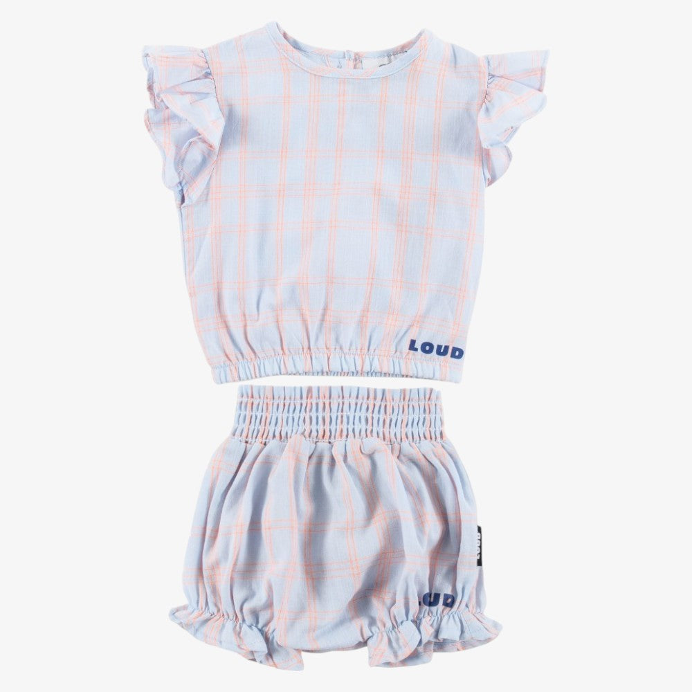 Oceano Blouse And Bloomer - Neon Check