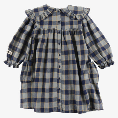 Collar Dress - Indigo Check