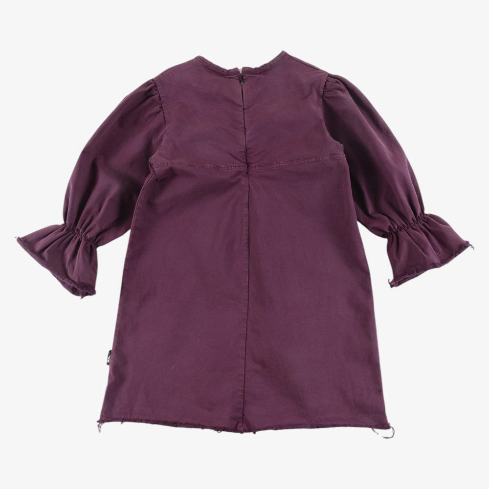 Puff Sleeve Dress - Grape Wine