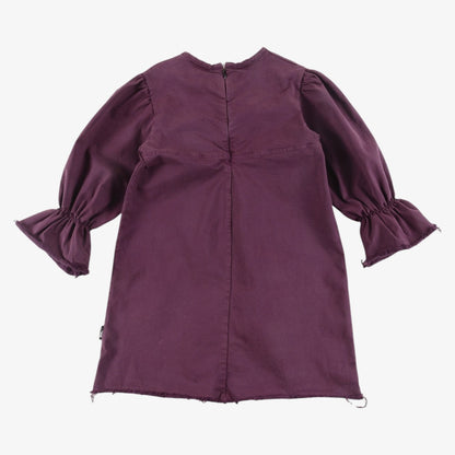 Puff Sleeve Dress - Grape Wine